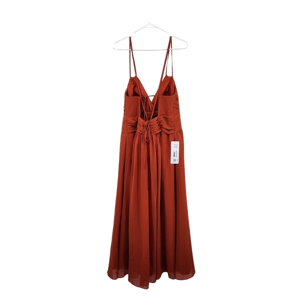 Azazie Women's Poly A-Line Convertible Chiffon Dress Paprika - Picture 6 of 10